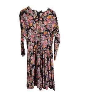 Vintage Floral Whimsy Cottagecore Coquette Dress Corseted Size Medium BOHO